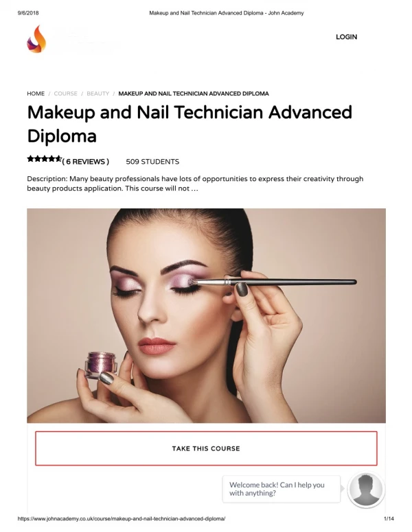 Makeup and Nail Technician Advanced Diploma - John Academy