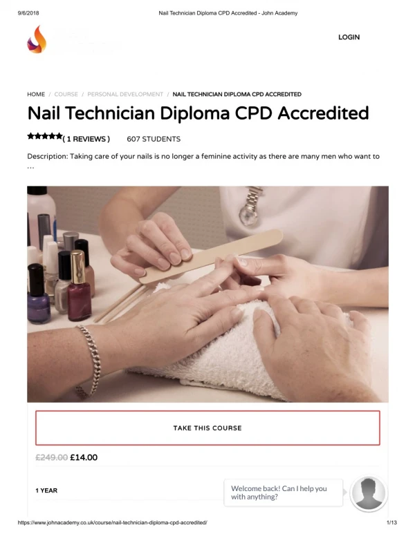Nail Technician Diploma CPD Accredited - John Academy