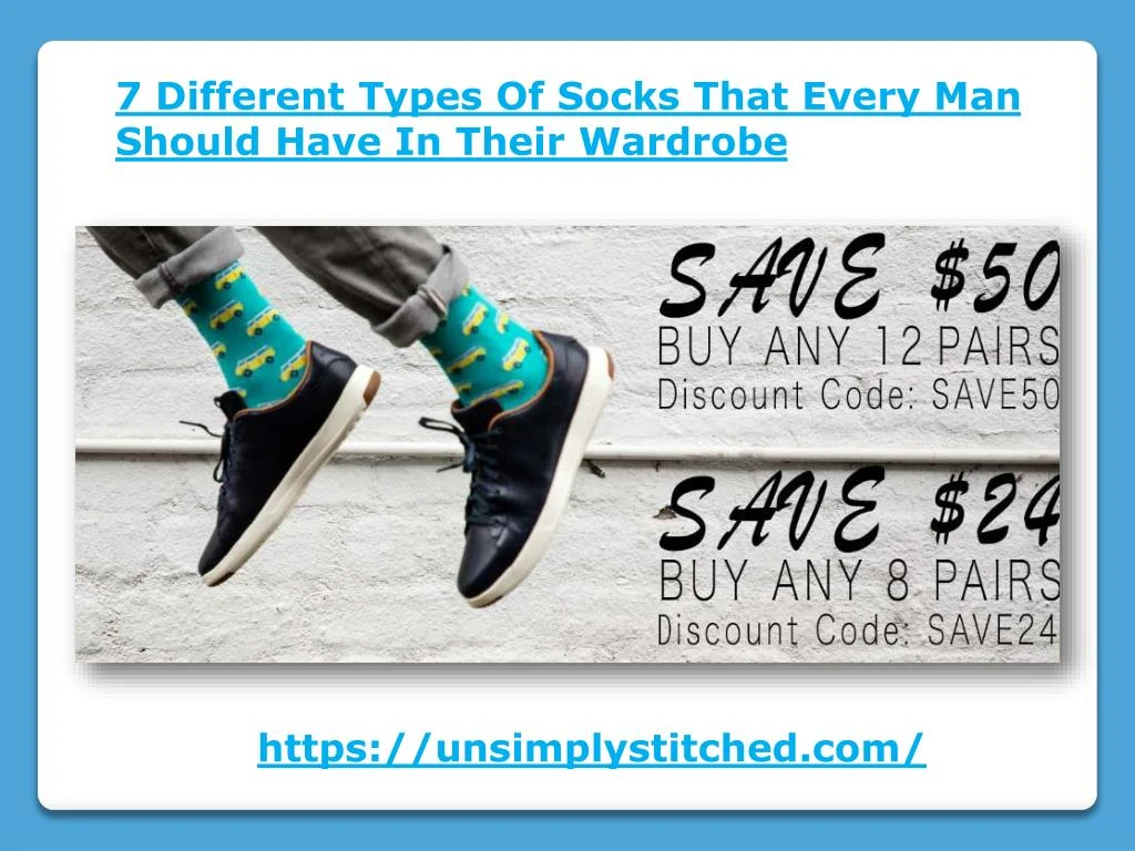 7 different types of socks that every man should