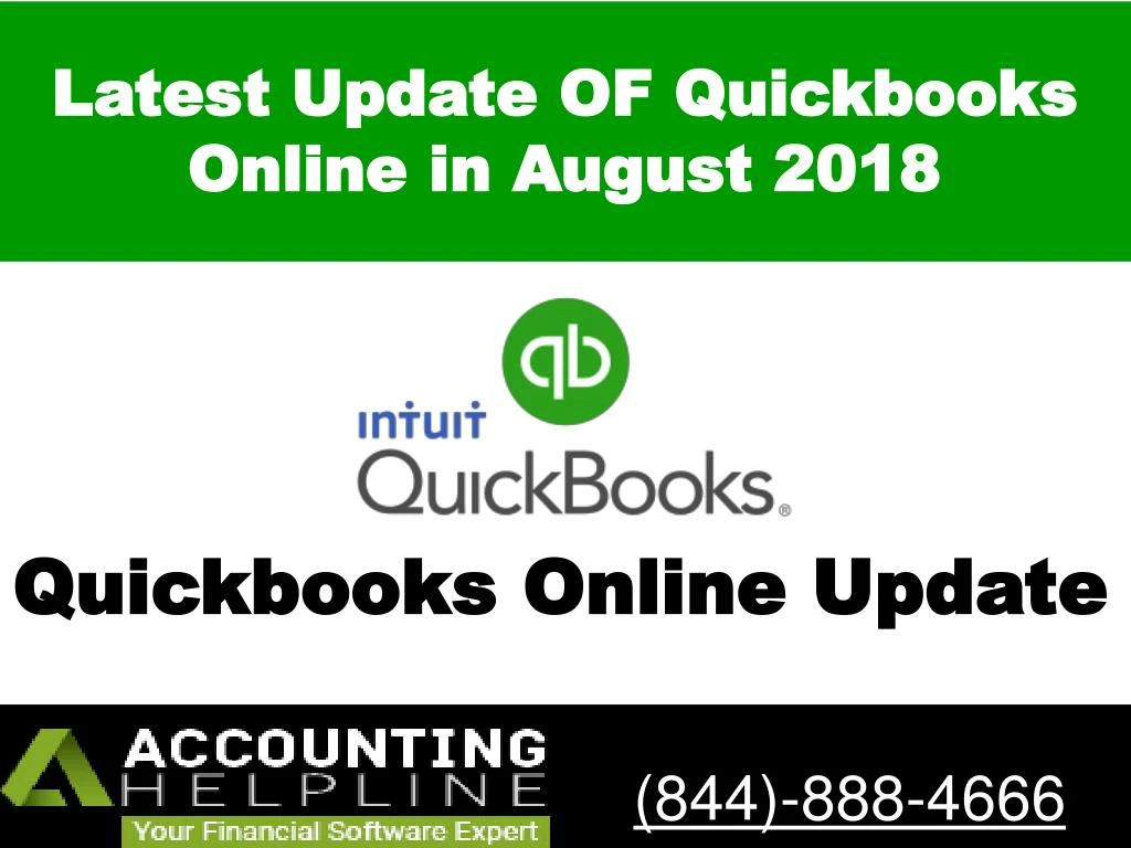 latest update of quickbooks online in august 2018