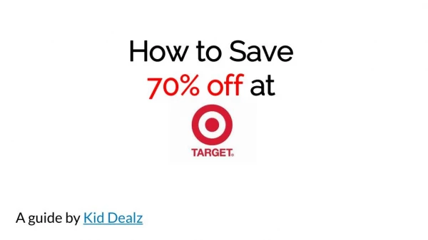 Saving 70% at Target