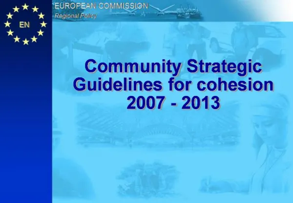 Community Strategic Guidelines for cohesion 2007 - 2013