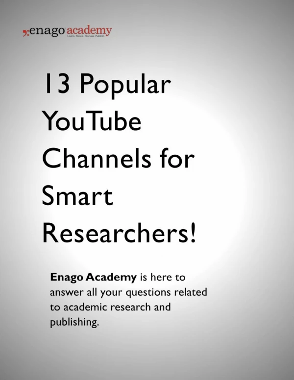 13 Popular YouTube Channels for Smart Researchers! - Enago Academy