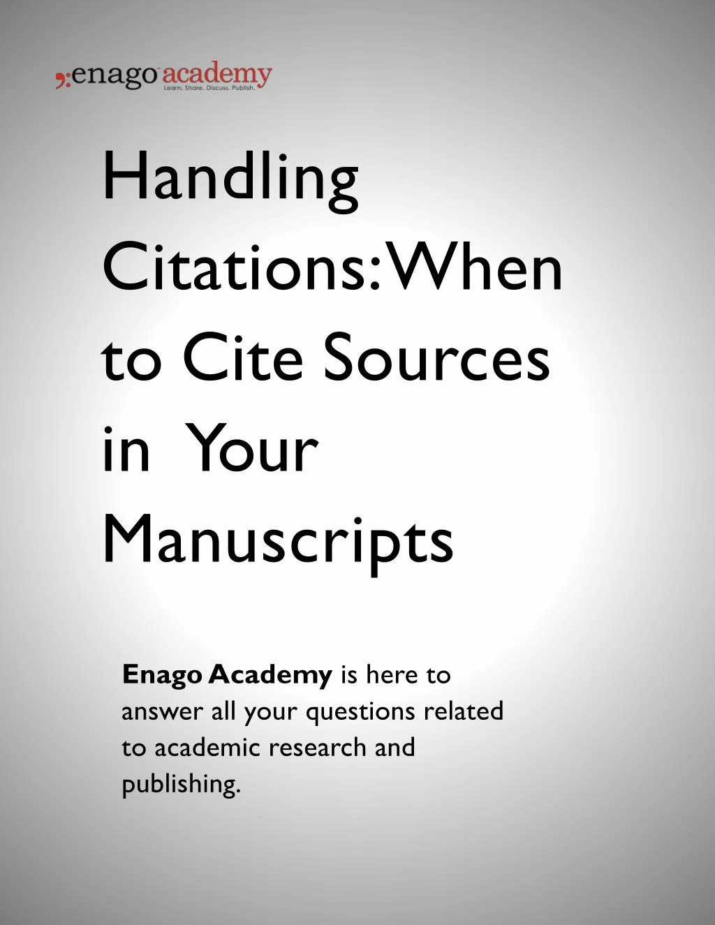 handling citations when to cite sources in your