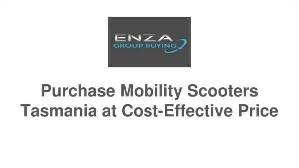Purchase Mobility Scooters Tasmania at Cost-Effective Price