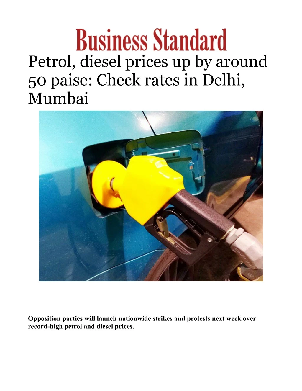 petrol diesel prices up by around 50 paise check