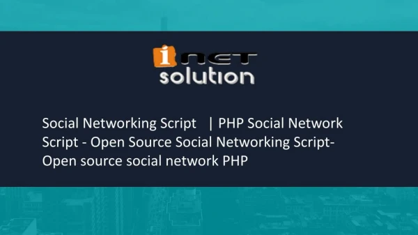 PHP Social Network Script | Open source social network PHP
