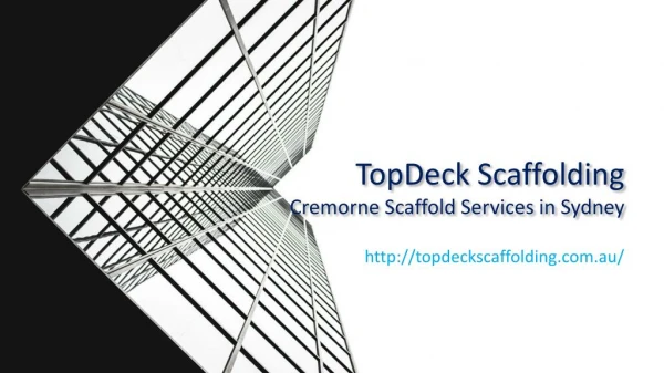 Scaffolding Hire & Sale Service - TopDeck Scaffolding