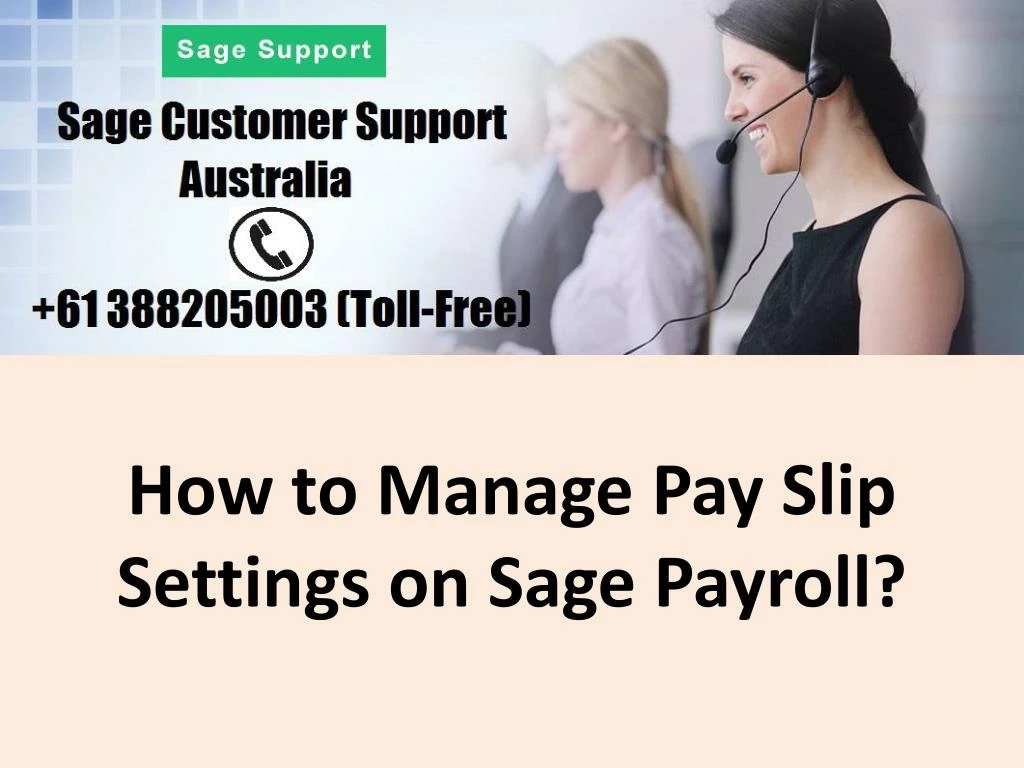 how to manage pay slip settings on sage payroll