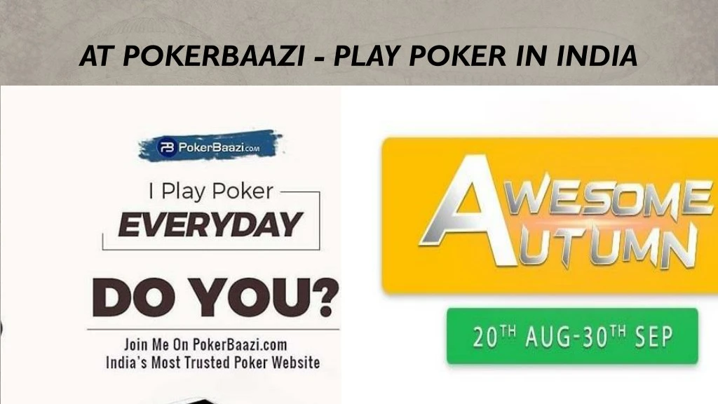 at pokerbaazi play poker in india