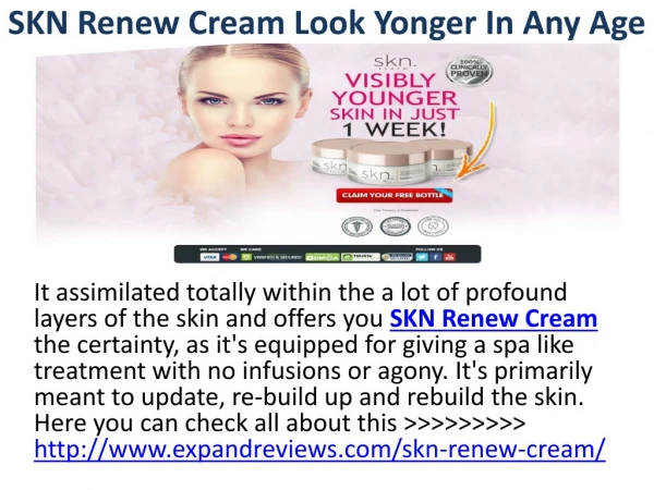 SKN Renew Cream Look Yonger In Any Age