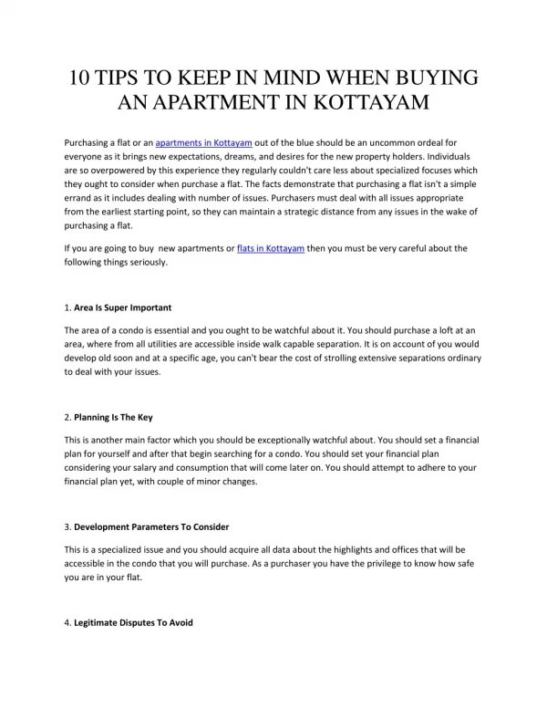 Builders in Kottayam - Luxury Flats & Apartments by Kalyan Developers
