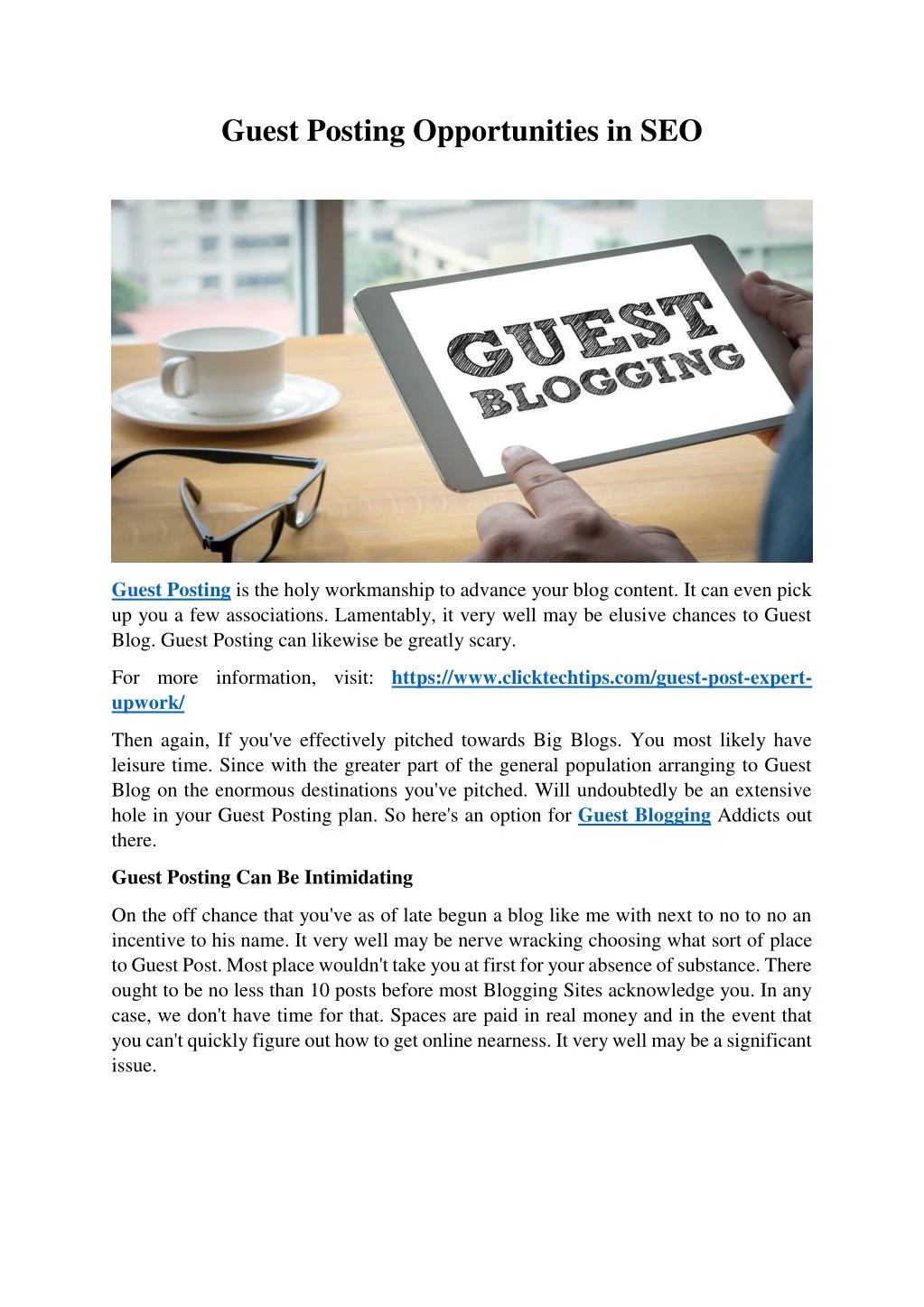 guest posting opportunities in seo