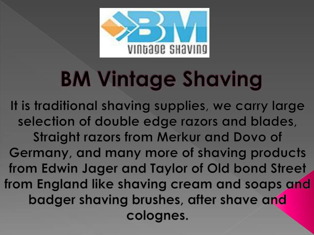 bm vintage shaving