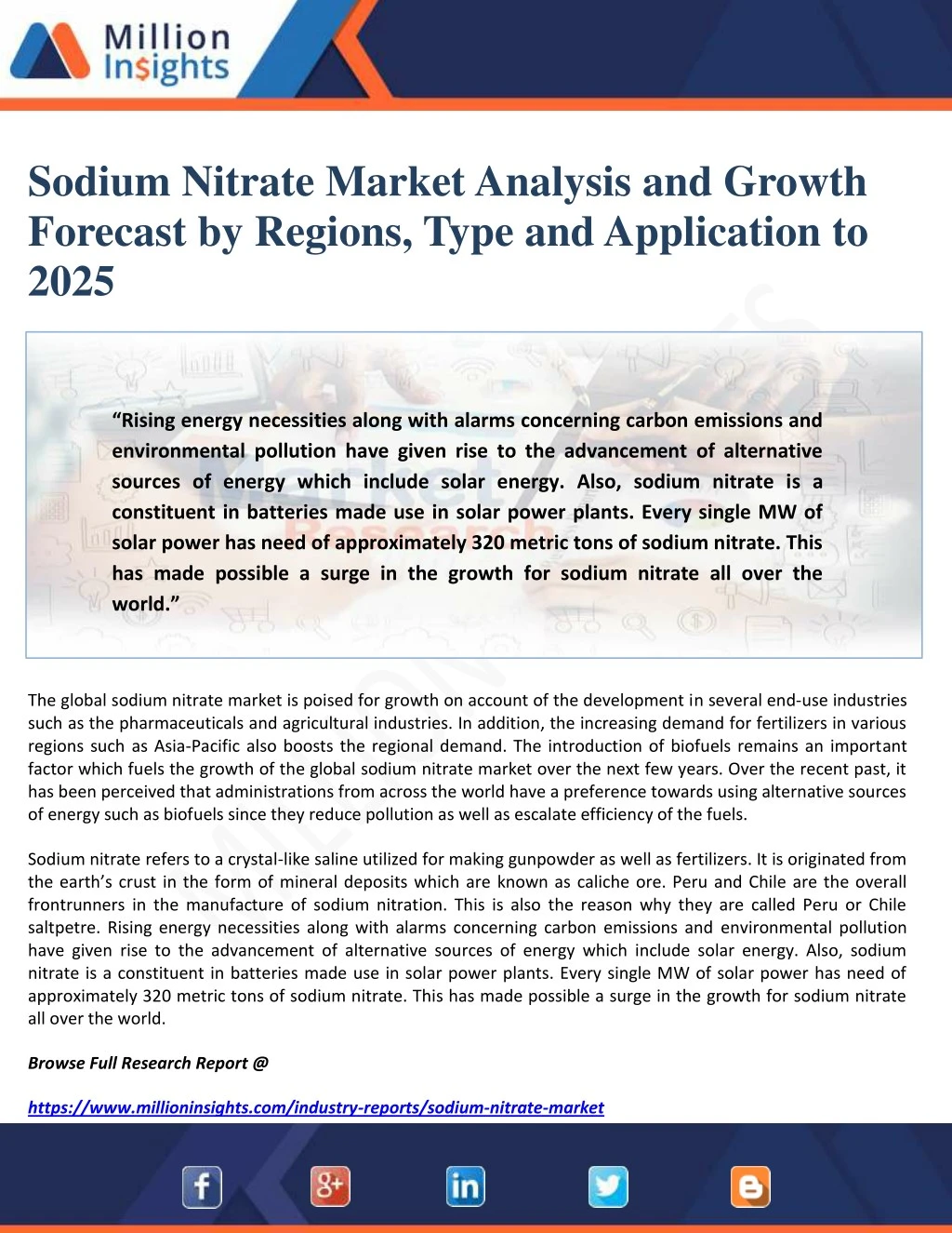 sodium nitrate market analysis and growth