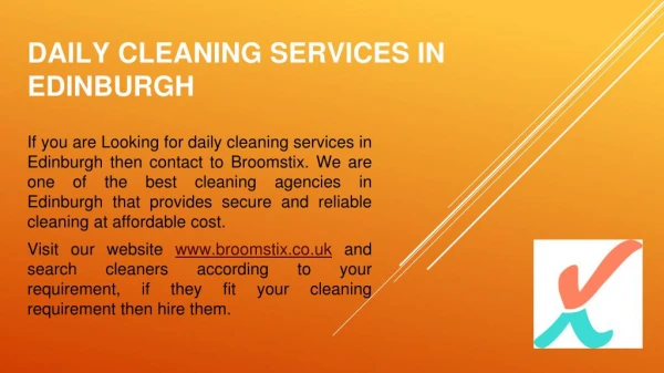 Looking for daily cleaning services in Edinburgh