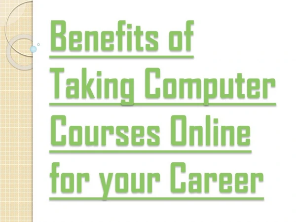 Requirements Before You Join Computer Course Online