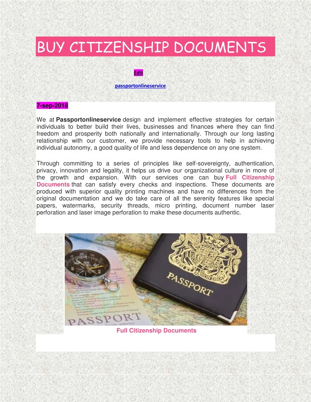 buy citizenship documents
