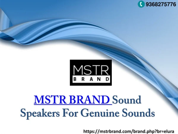 MSTR BRAND Are A Sound Performance Option