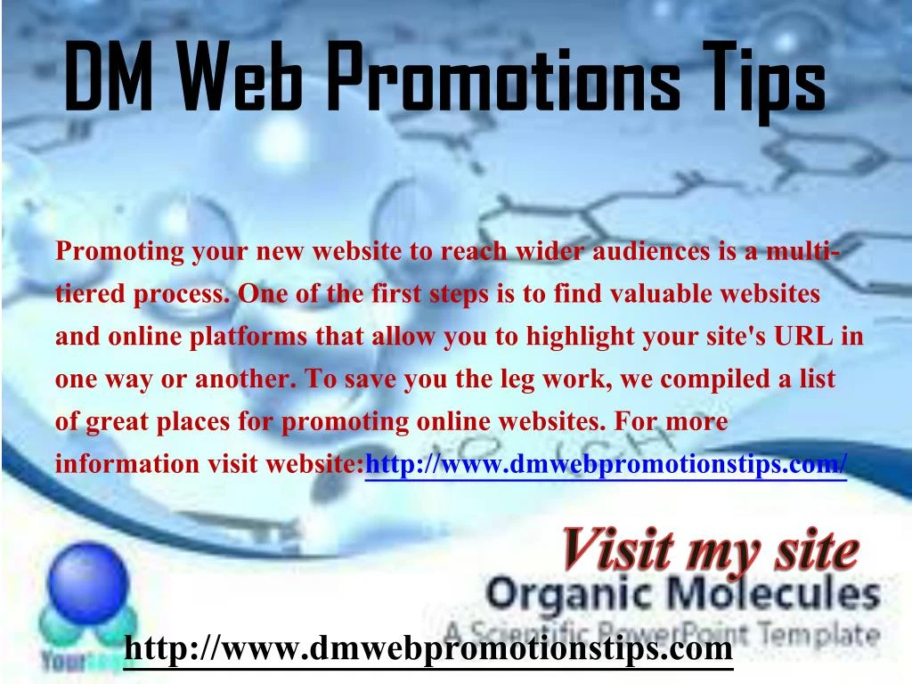 dm web promotions tips