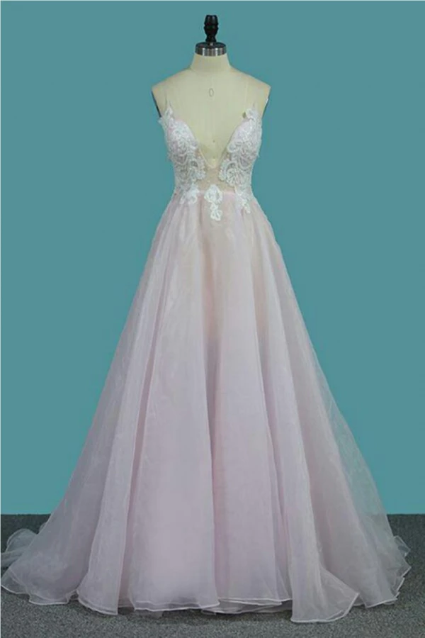 Light Pink A Line Prom Dress