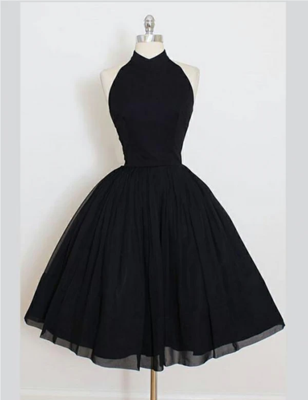 Black Sleeveless Homecoming Dress