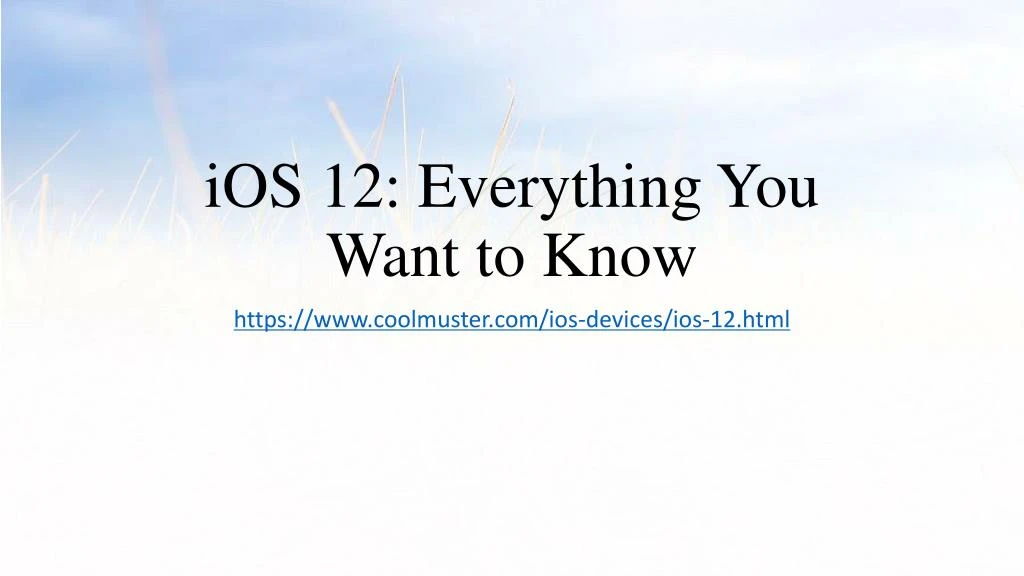 ios 12 everything you want to know