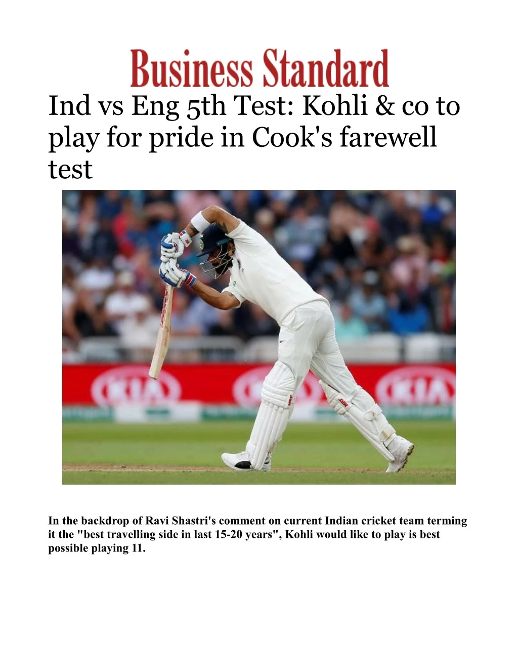 ind vs eng 5th test kohli co to play for pride