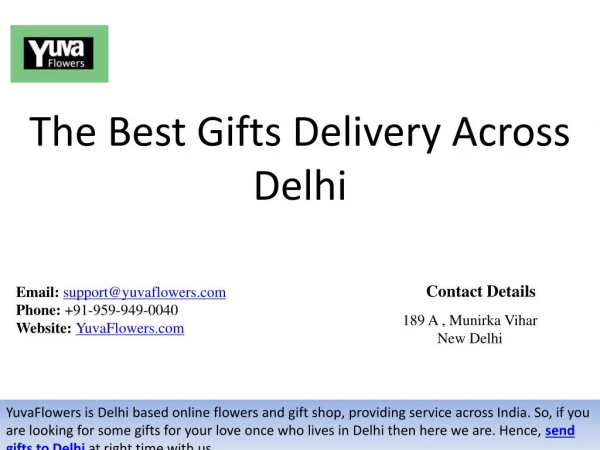 The Best Gifts Delivery Across Delhi