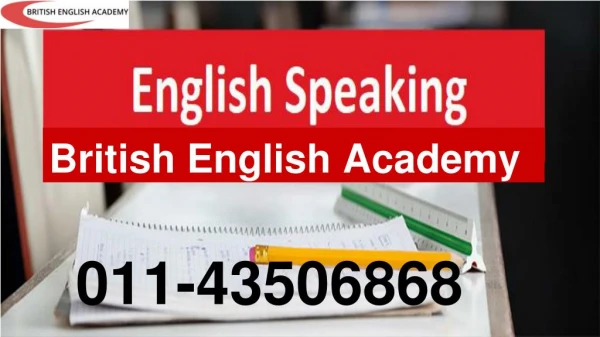 Improve Spoken English with British English Academy