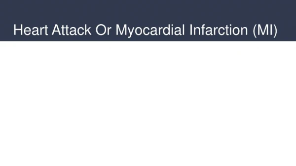 Myocardial Infarction (MI) Threatens Permanent Damage