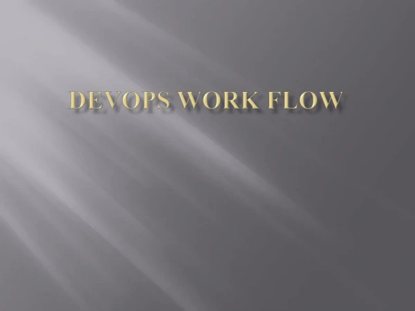 DevOps Work Flow