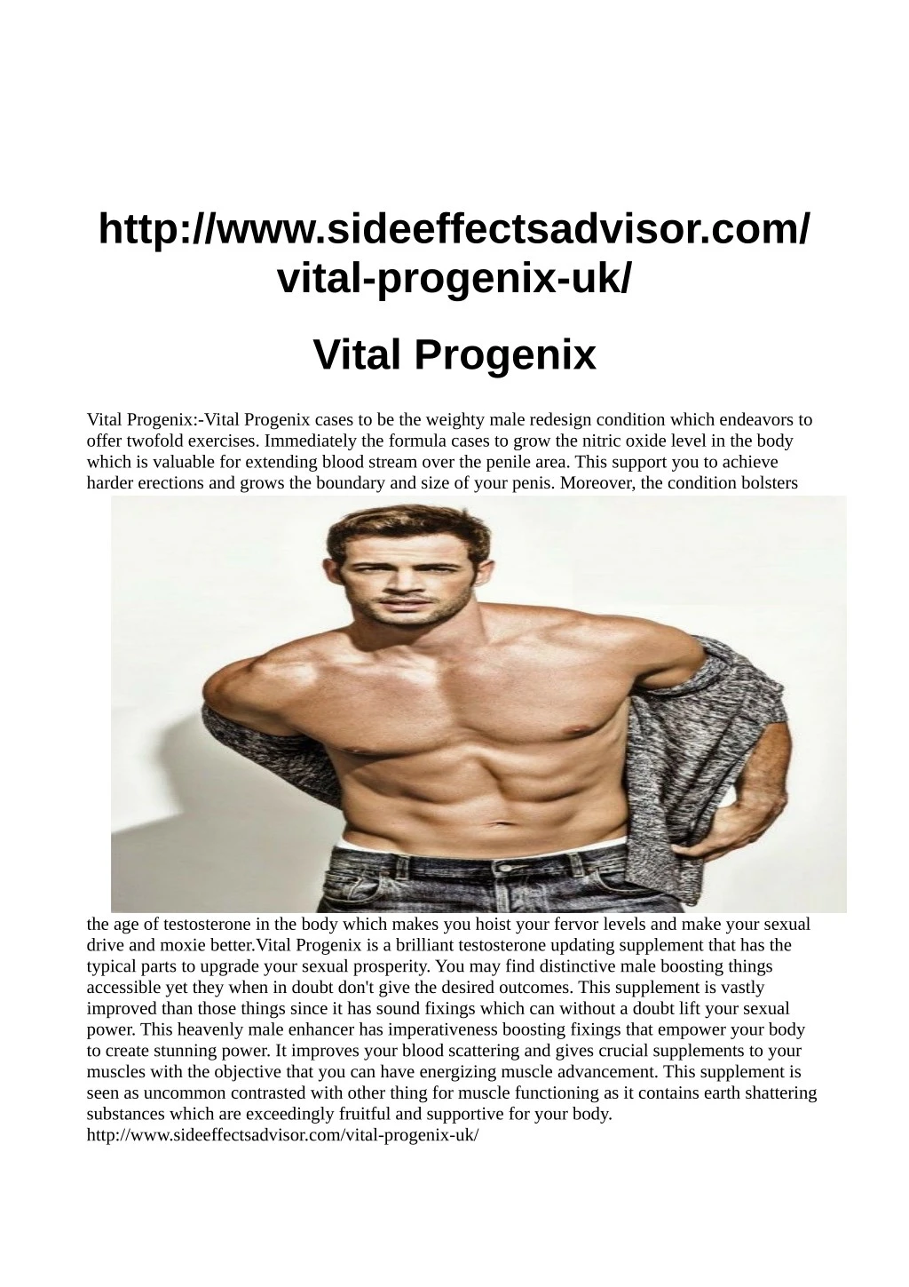 http www sideeffectsadvisor com vital progenix uk