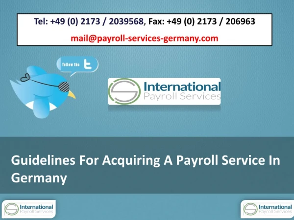 Guidelines For Acquiring A Payroll Service In Germany