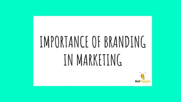 Importance of Branding in Marketing