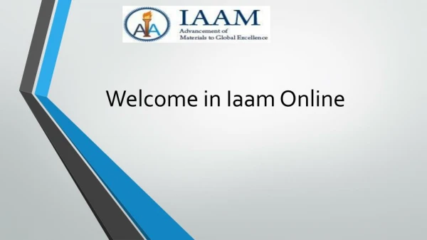 Iaam Online Advanced Materials