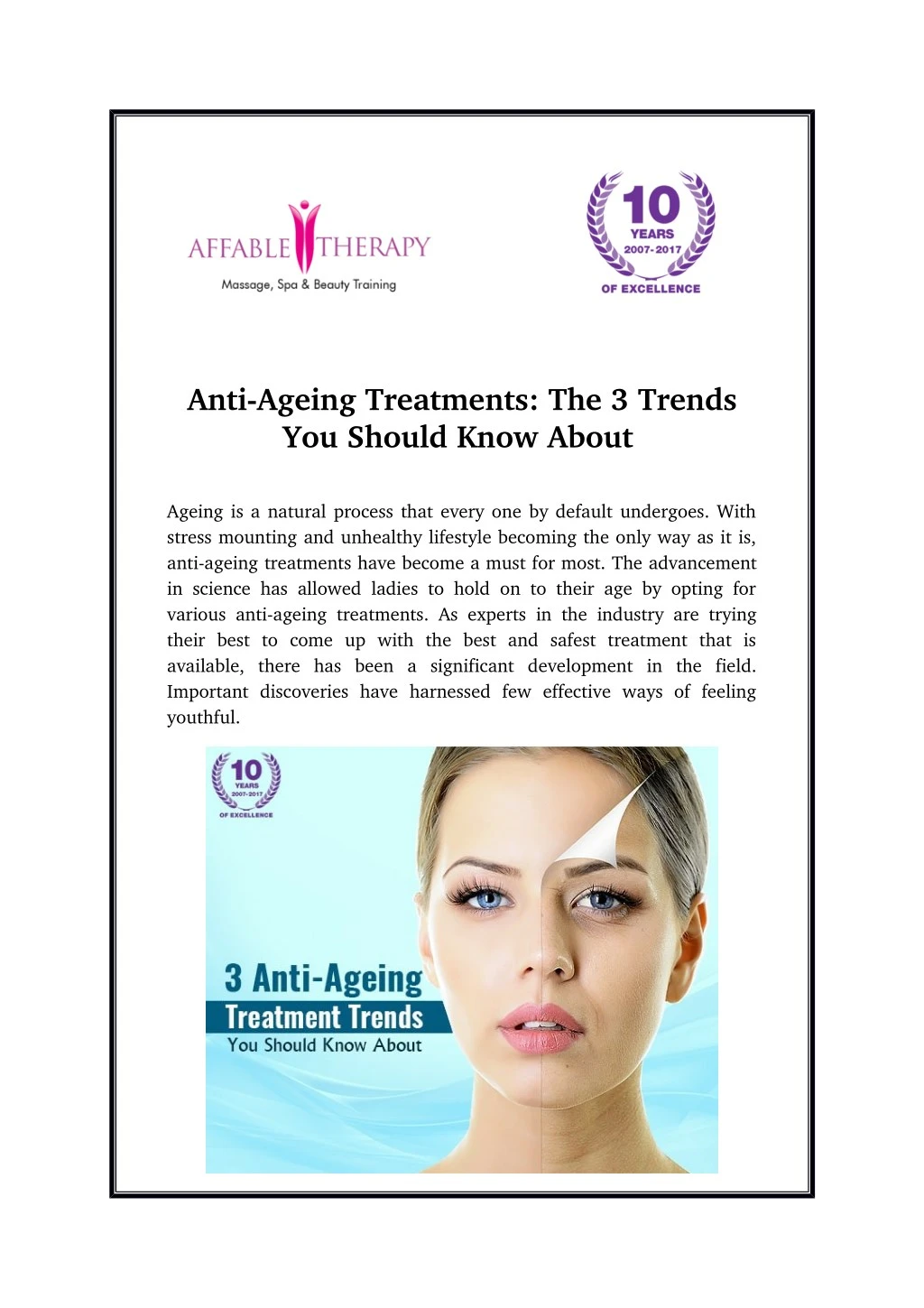 anti ageing treatments the 3 trends you should
