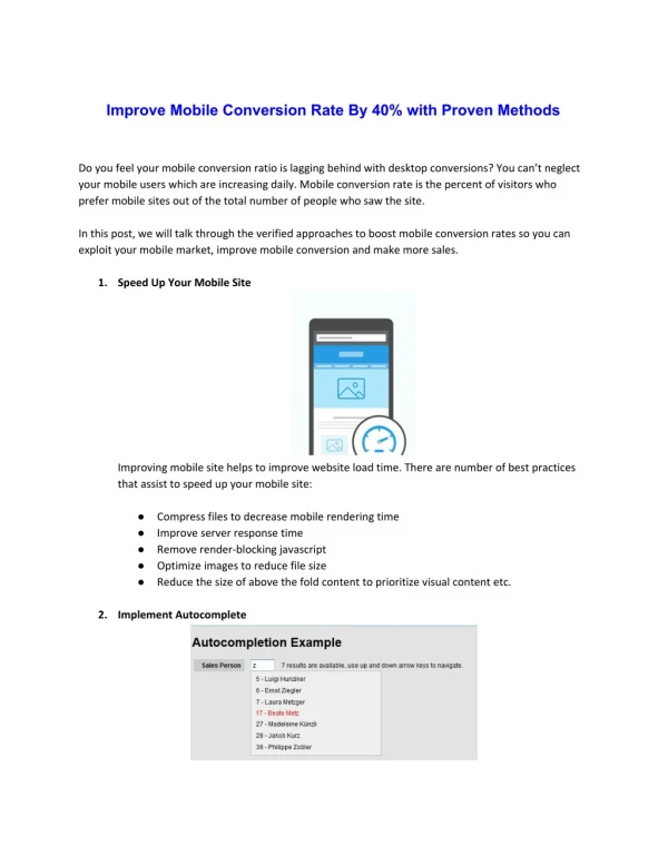 Improve Mobile Conversion Rate By 40% with Proven Methods