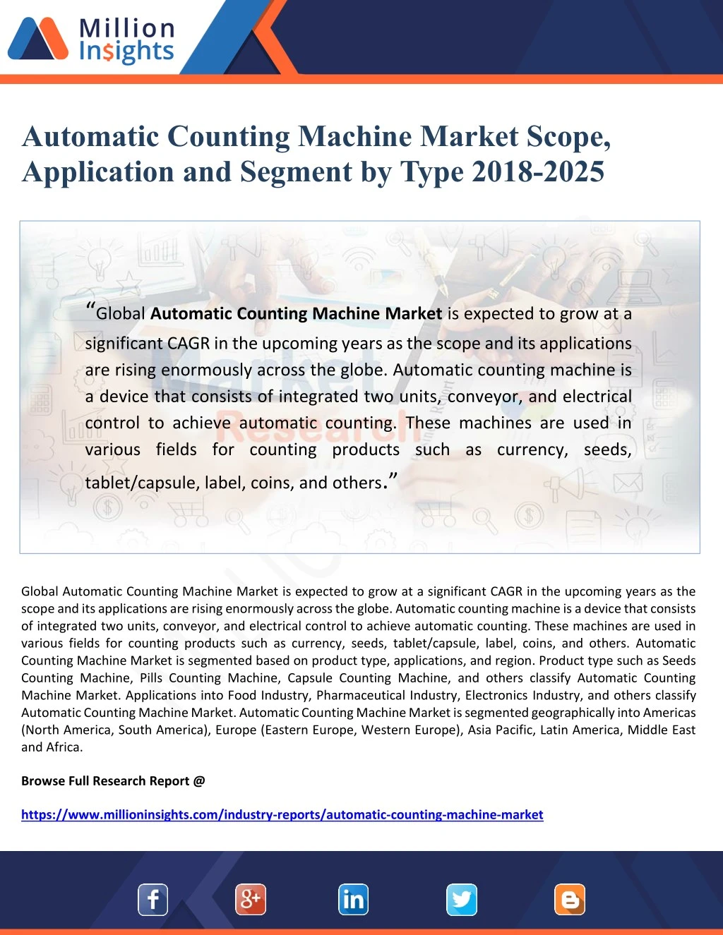 automatic counting machine market scope