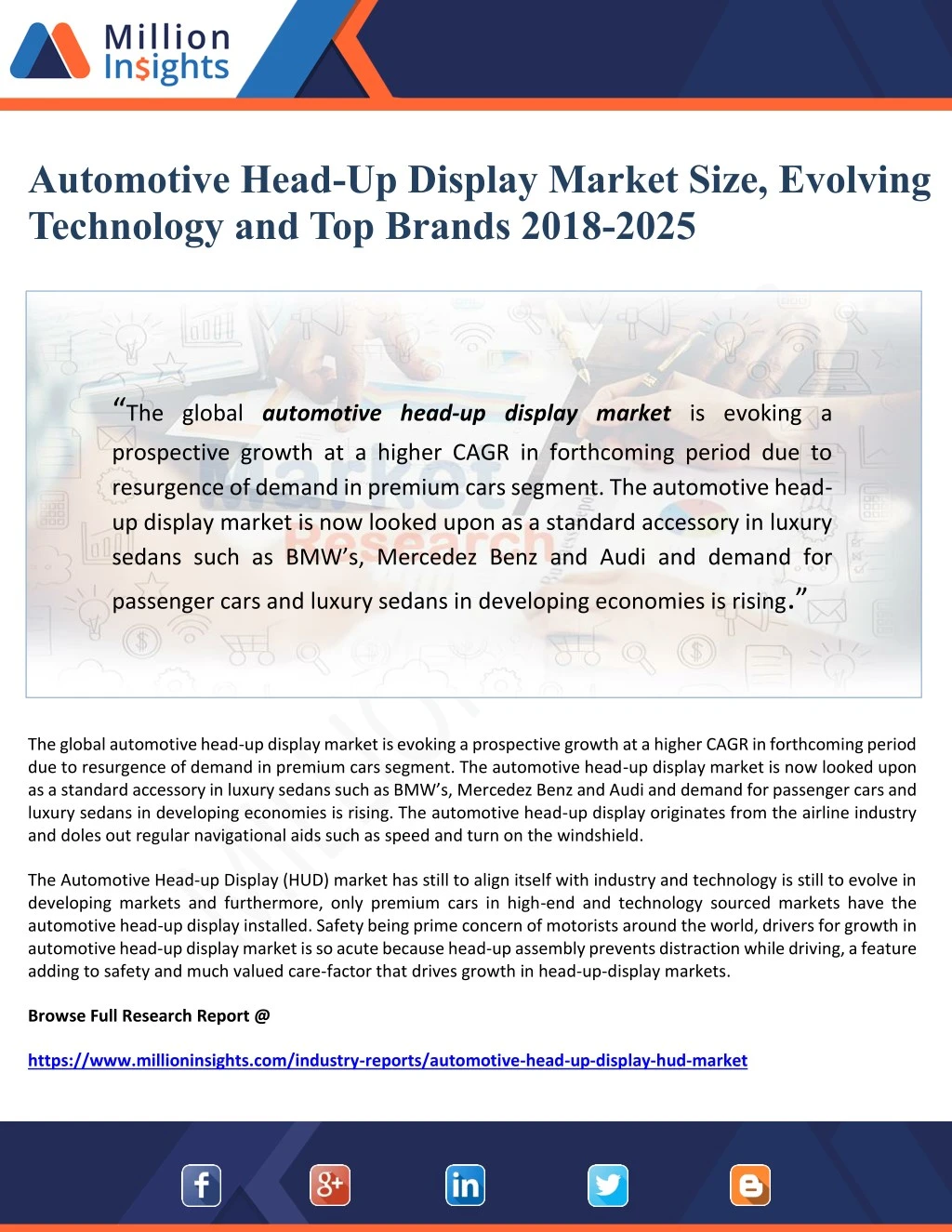 automotive head up display market size evolving