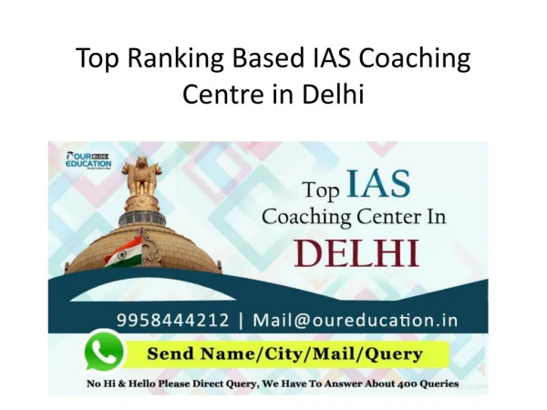 Top IAS coaching centre in Delhi