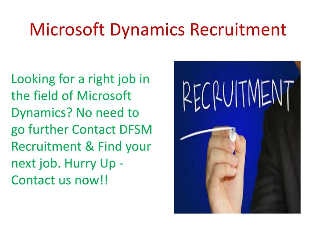 microsoft dynamics recruitment