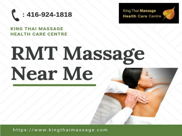 Searching for Rmt massage near me at Ontario, Canada