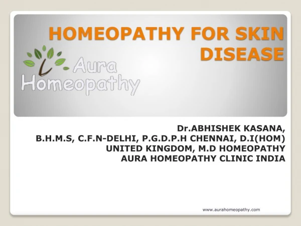 Skin Homeopathy physician - Aura Homeopathic Clinic India