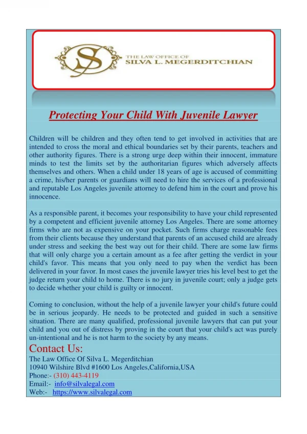 Protecting Your Child With Juvenile Lawyer