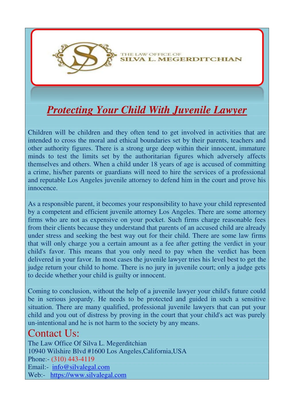 protecting your child with juvenile lawyer