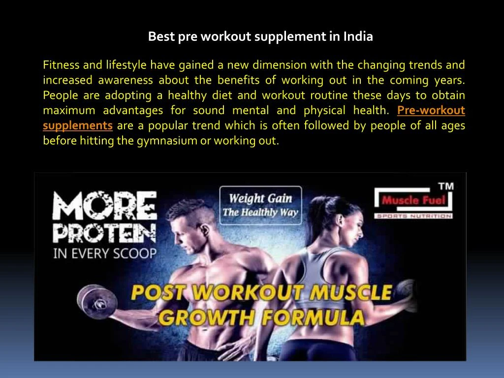 best pre workout supplement in india