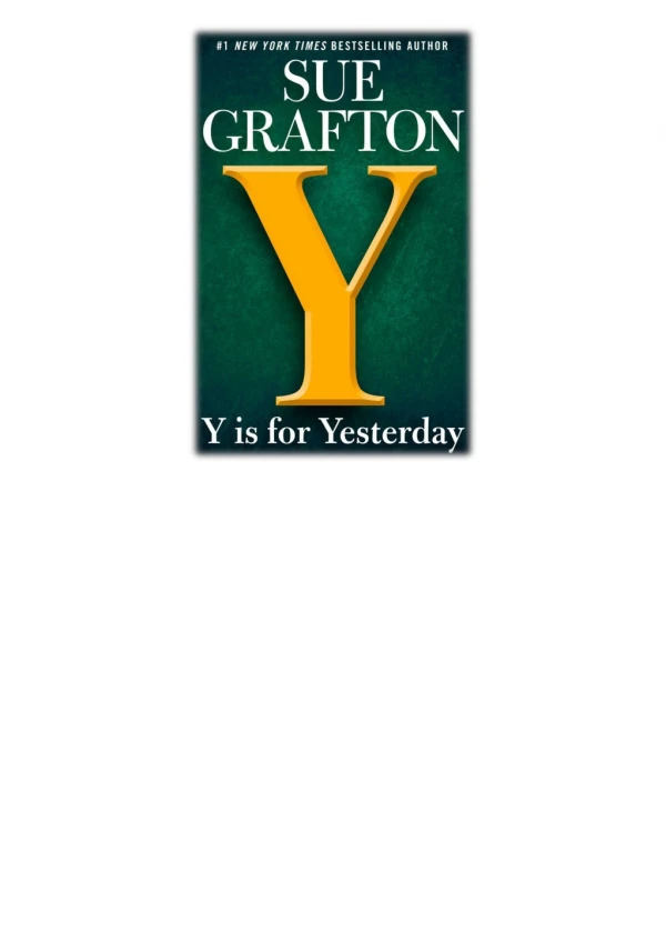 [PDF] Free Download Y is for Yesterday By Sue Grafton