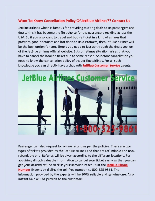 JetBlue Cancellation Process with JetBlue Customer Service