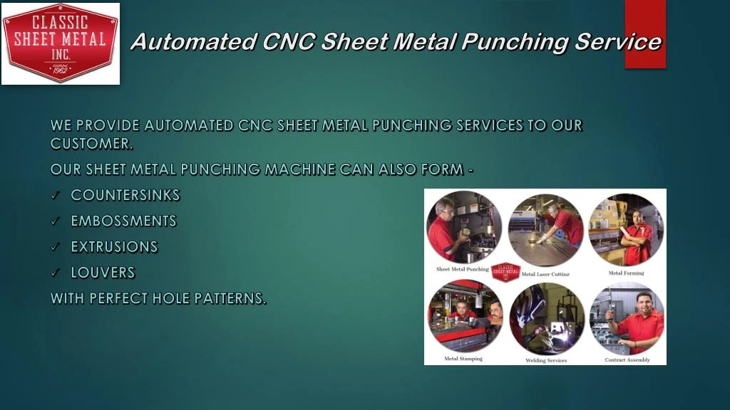 automated cnc sheet metal punching service